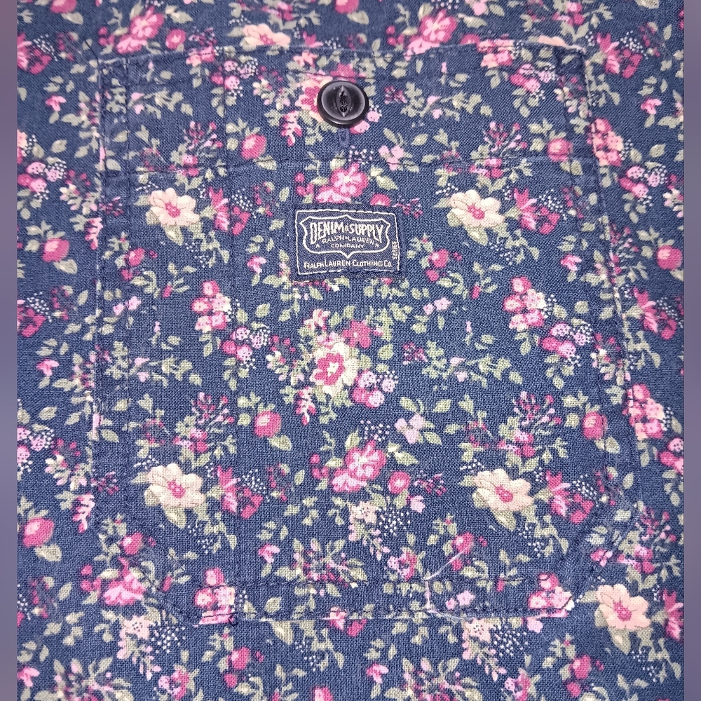 Ralph Lauren Denim & Supply Floral Print Collared Shirt - Picture 2 of 6